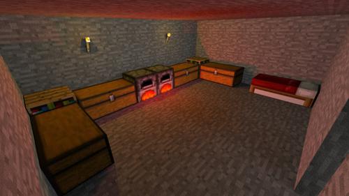 Minecraft House in a cave preview image